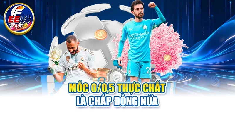 Mốc 0/0,5 thực chất là chấp đồng nửa