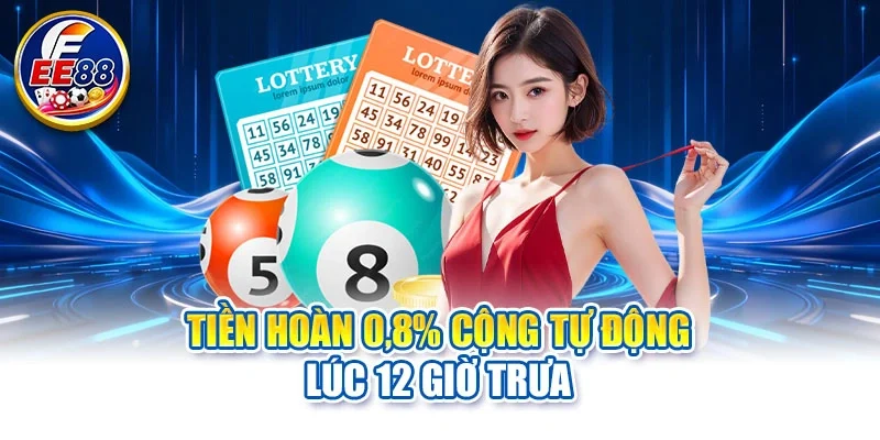 Tiền hoàn 0,8% cộng tự động lúc 12 giờ trưa